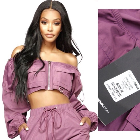 Fashion Nova Ride or Die Lounge Top Mauve M NWT - Picture 1 of 8